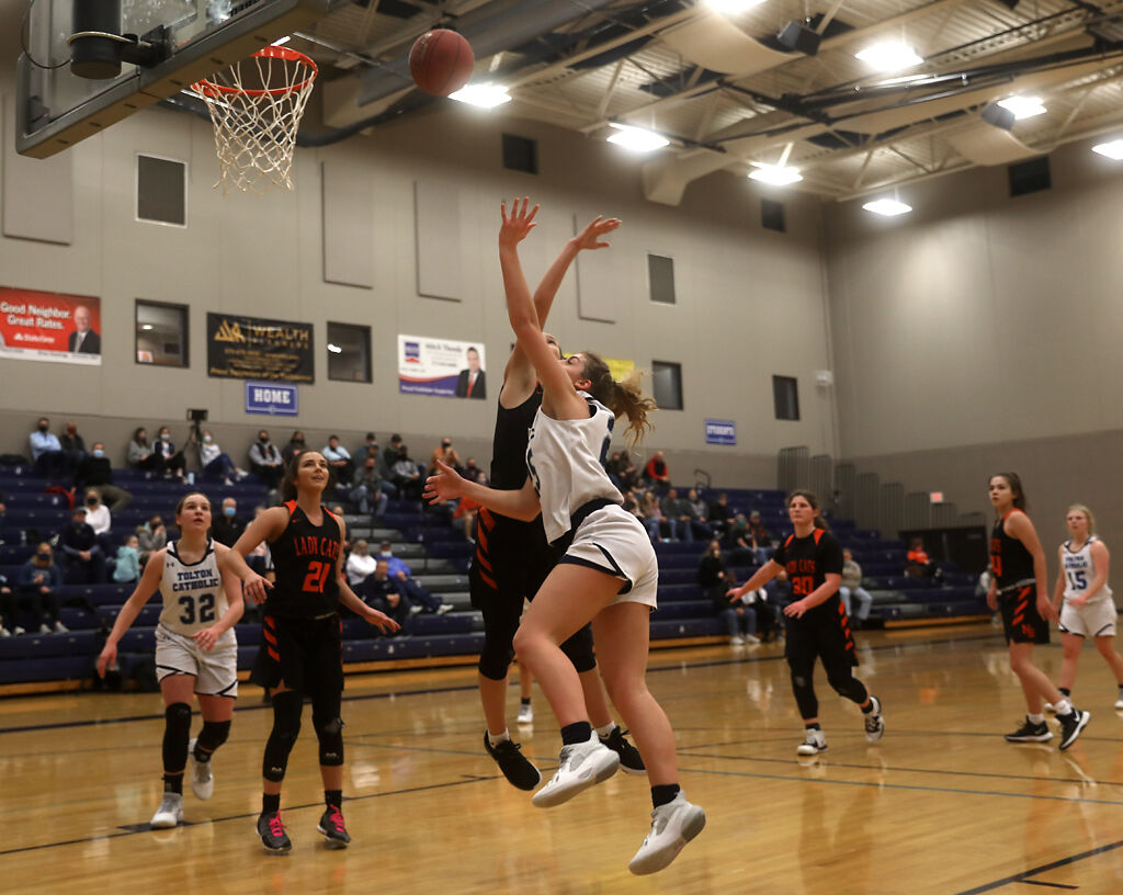 Tolton player Lizzy Wright attempts a free throw
